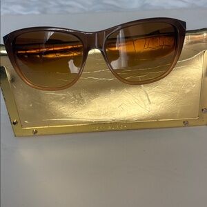 Tory Burch Brown Sunglasses with Gold-Tone Case